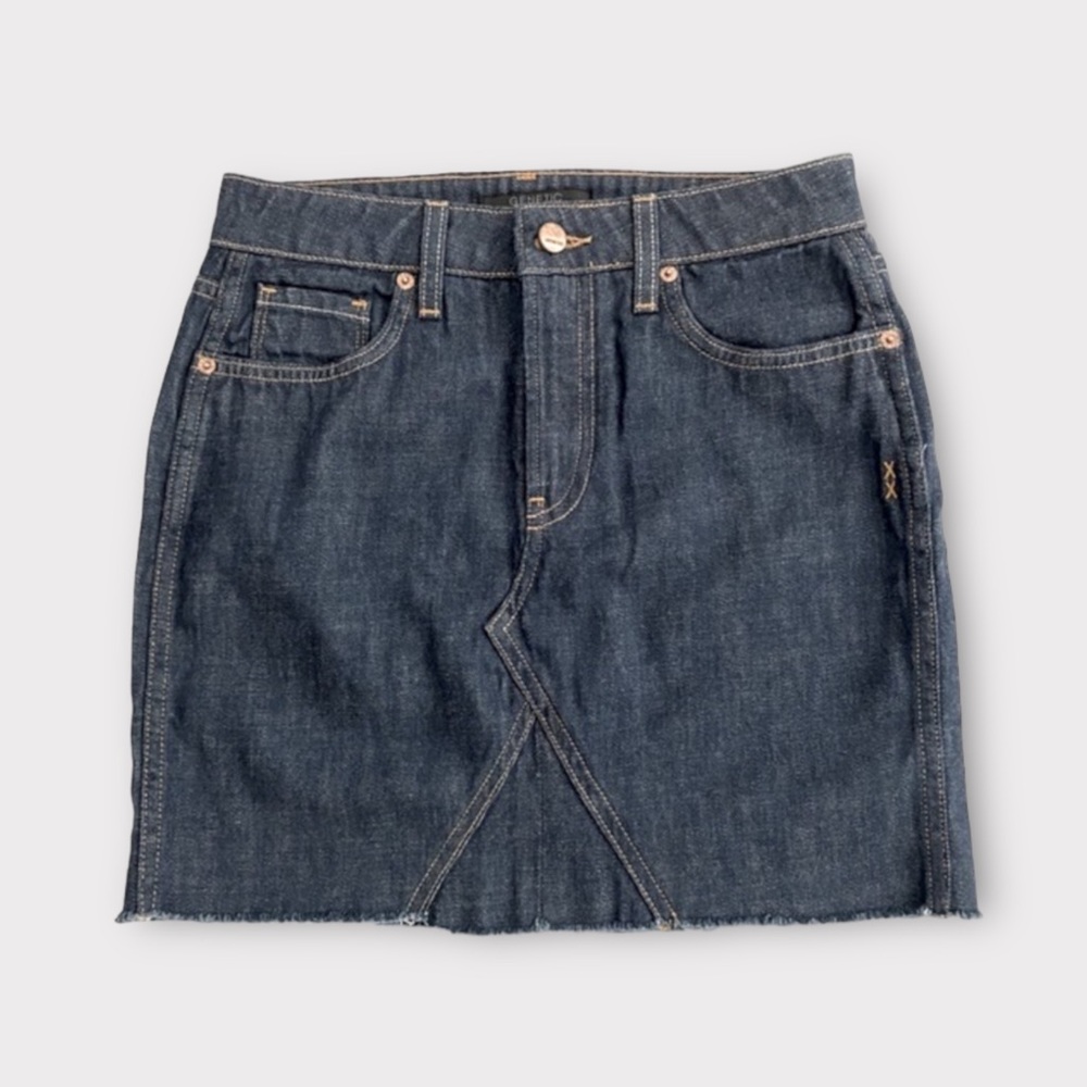 Genetic Denim Women’s Skirt Size 25 Dark Wash Denim Jeans Mini Premium Y2K